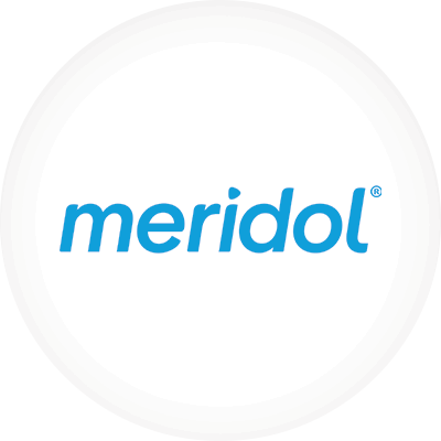 Meridol logo.